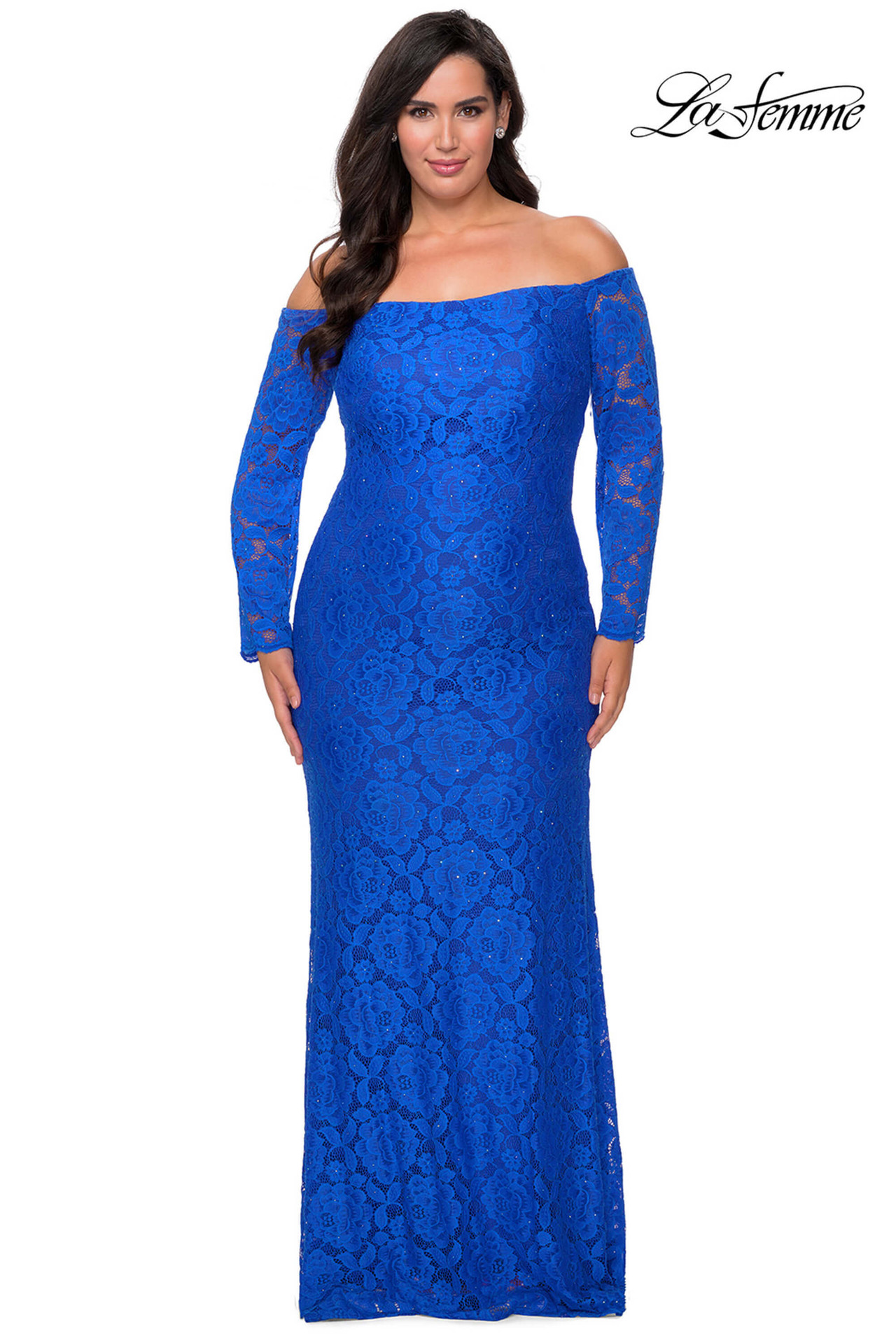 Off The Shoulder La Femme Plus Size Prom Dress 28859 - PromHeadquarters.com Off The Shoulder La Femme Plus Size Prom Dress 28859 - PromHeadquarters.com