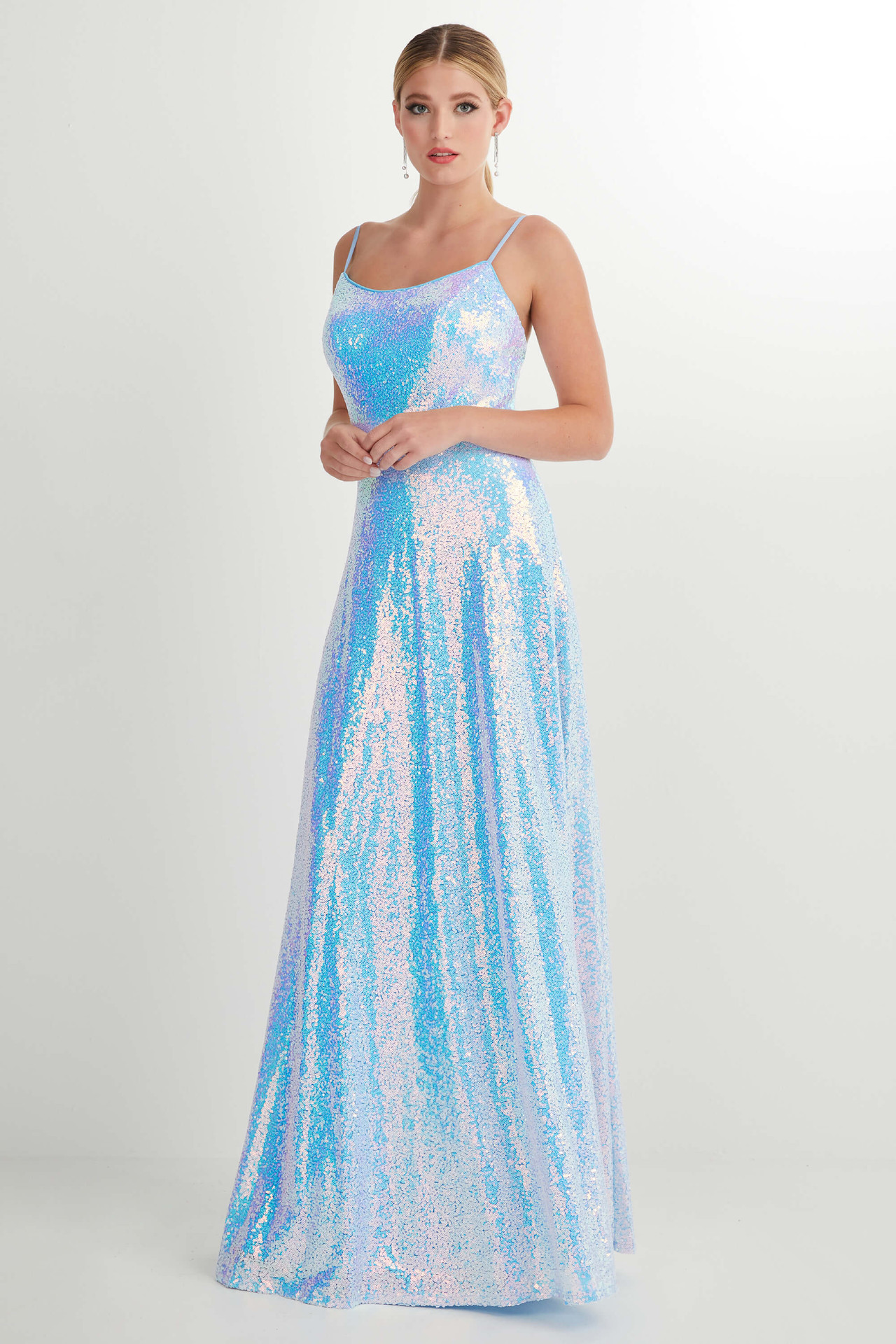 Satin Straps Prom Dress by Studio 17 12915 - Main Image