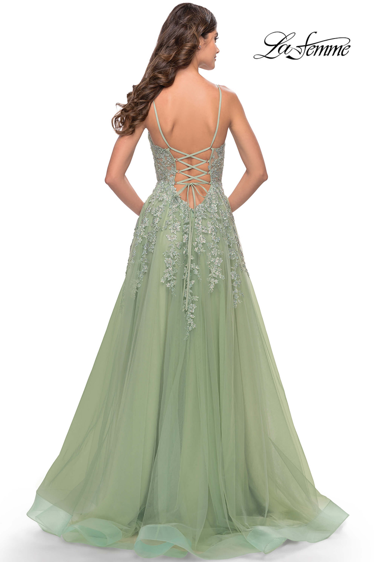 Lace Bodice La Femme Prom Dress 31393 - Promheadquarters.com