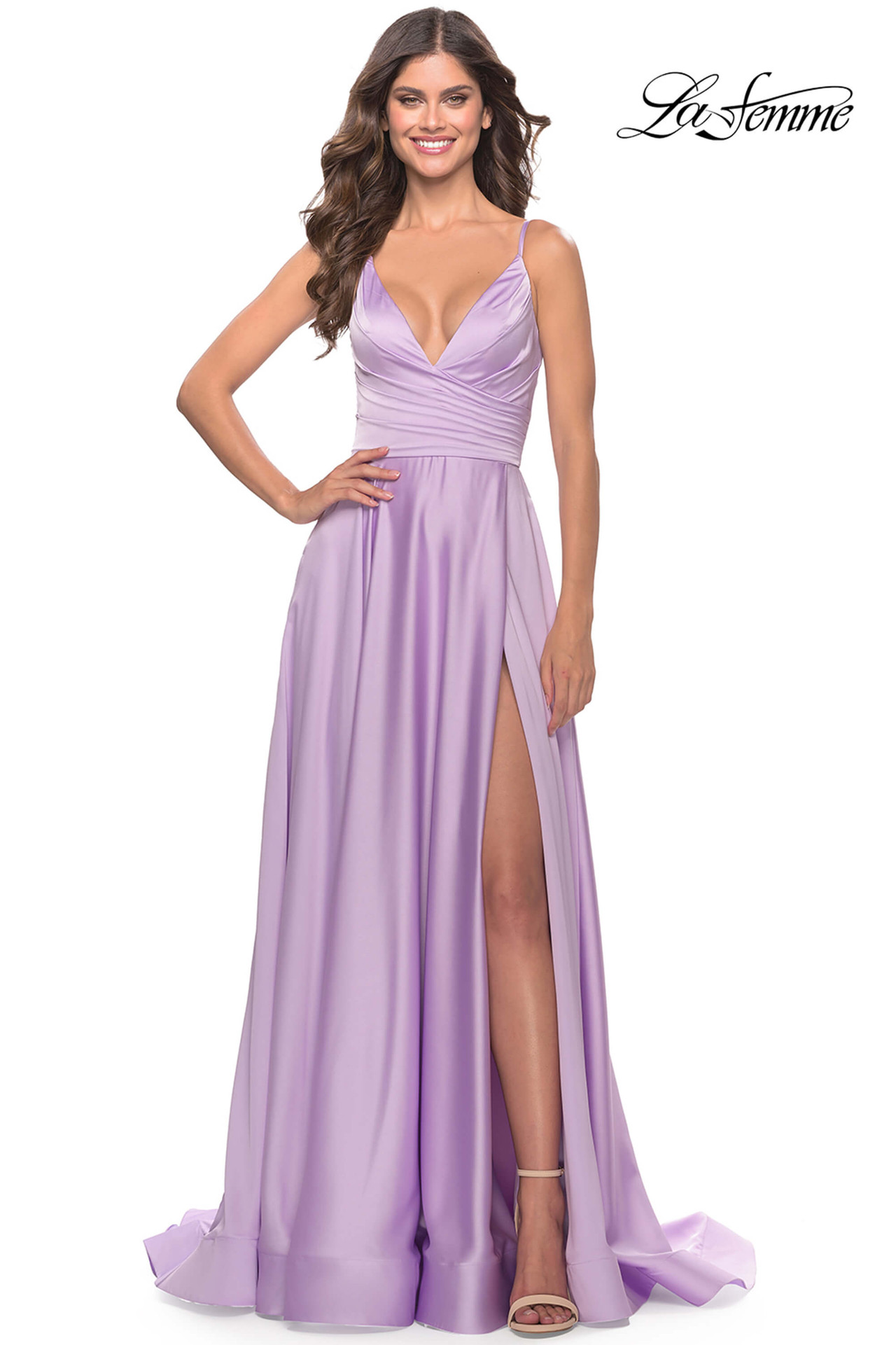 pink formal wedding guest dress Elegant Satin Midi Dress, High Neck Drape Bridesmaid Dress, Wedding Gu –  DreamMirth main image 0