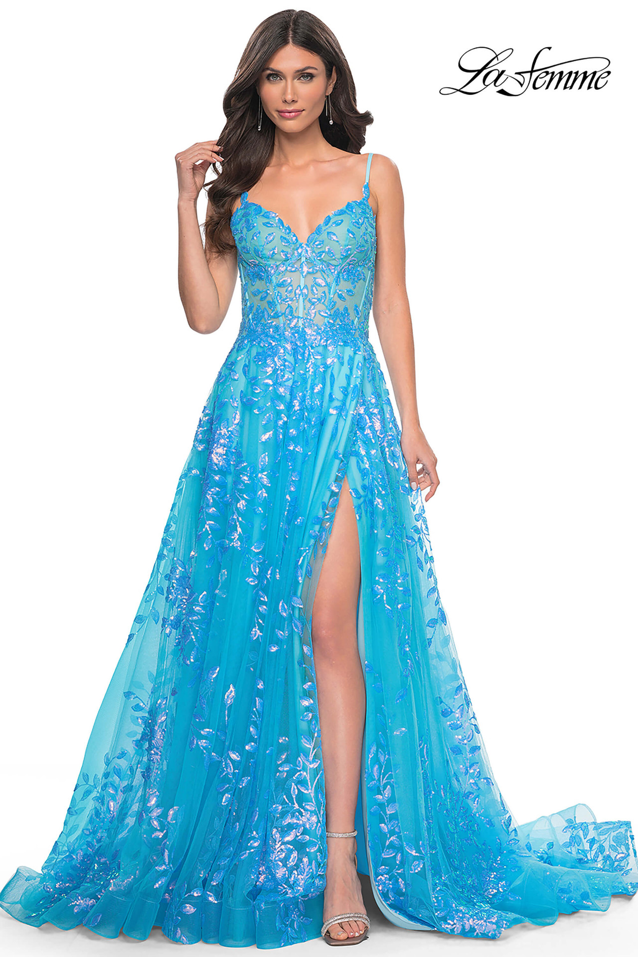 open lace back dress AC 7052