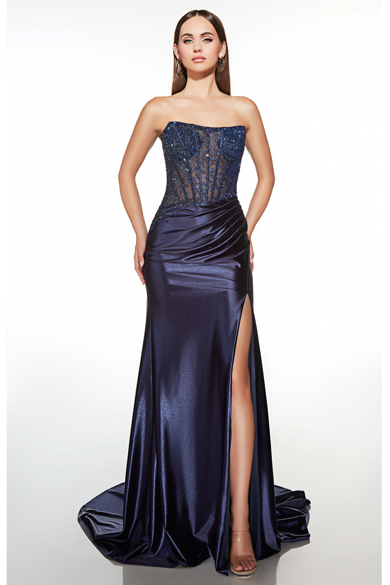 midnight in paris prom dress Alyce Prom 60643 Elegant Evenings Laurel MS