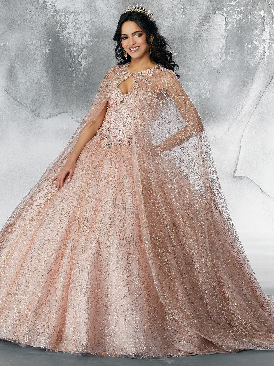 blush quinceanera dress