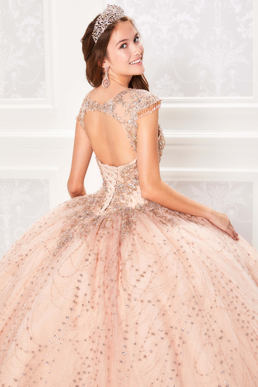 Halter Top, Floral Sequins Throughout, Long Tulle Gown – The Queen's Lace