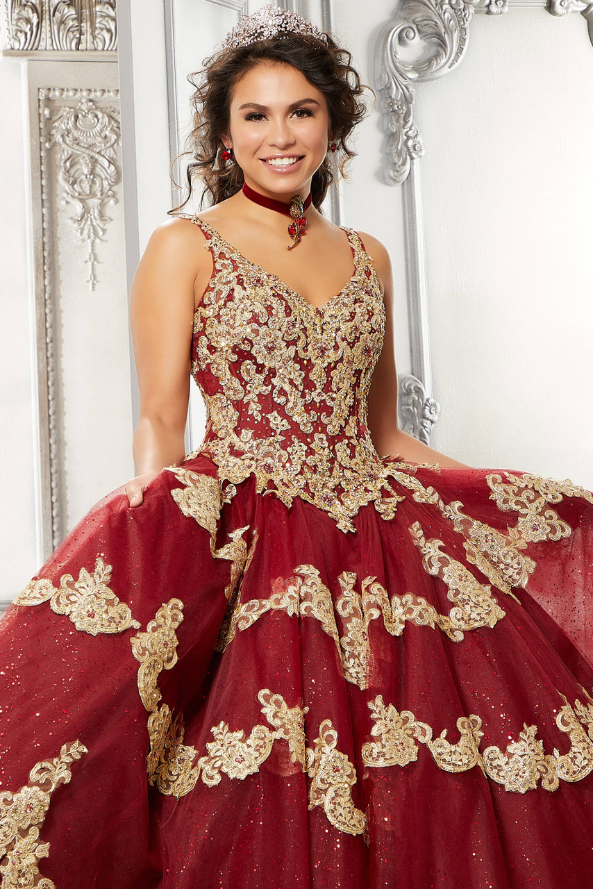 Emmani Women's Long Sleeve Sweetheart Quinceanera Dresses Lace Appliques  Beaded Ball Gown Red, 18 at Amazon Women's Clothing store