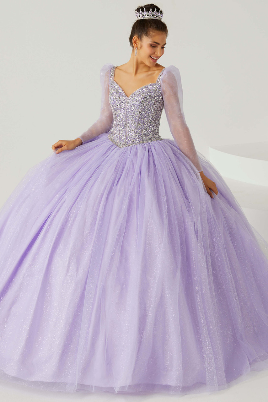 Long Sleeves Quinceanera Dress By Fiesta Gowns 56434 - Promheadquarters.com