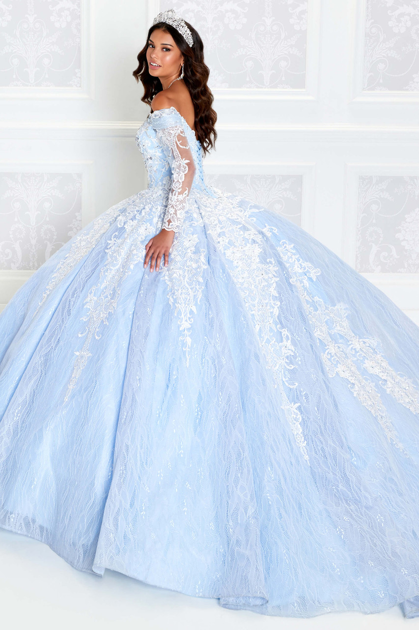 Exclusive Off the Shoulder Ball Gown Appliqued Princess Quinceanera Dress