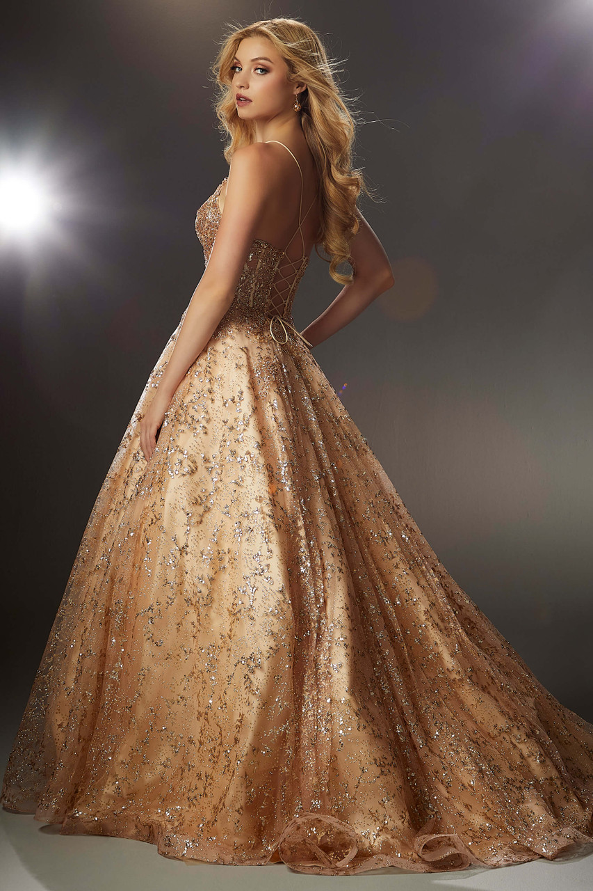 Gold Brown Prom Dresses