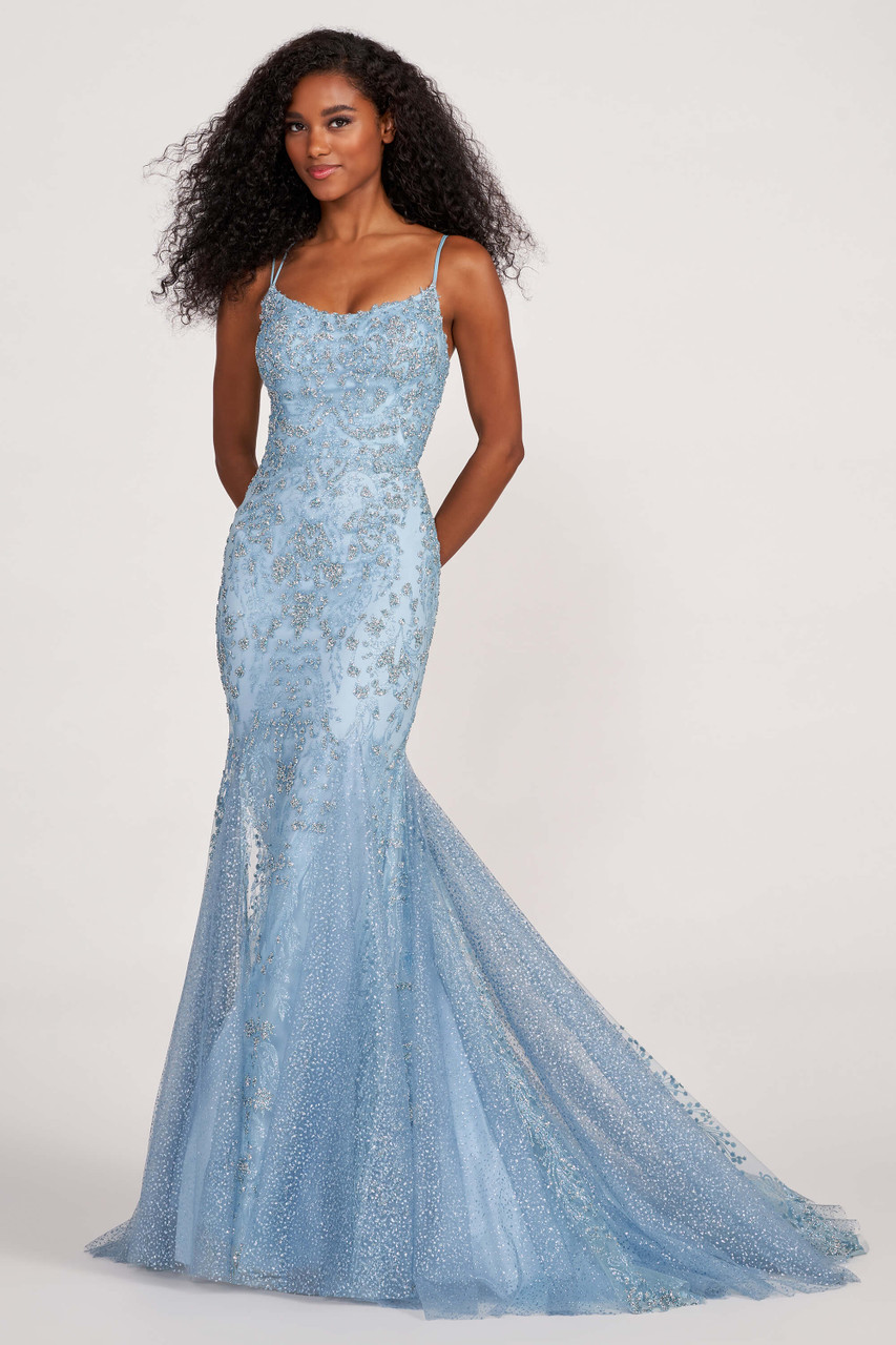 Scoop Neckline Mermaid Prom Dress Ellie Wilde EW34045 ...