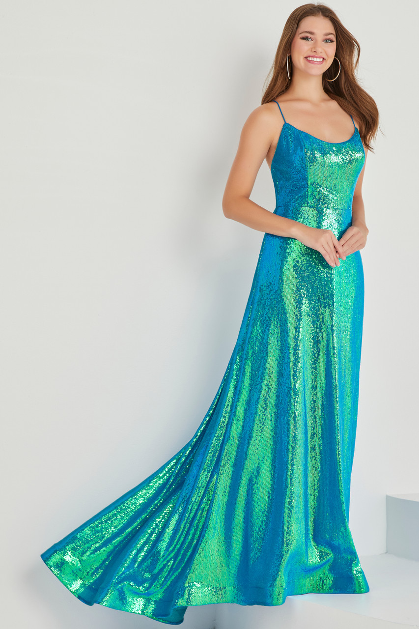 Sequin A Line Prom Dress Tiffany Designs 16030 