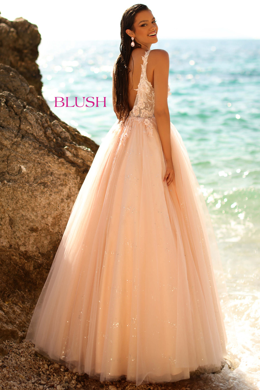 Blush Ball-Gown Wedding Dress