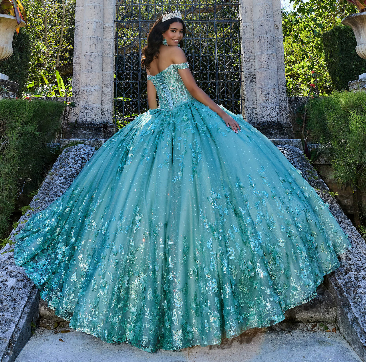 3D Floral Quince Dress Princesa by Ariana Vara PR30131 - Promheadquarters.com 3D Floral Quince Dress Princesa by Ariana Vara PR30131 - Promheadquarters.com