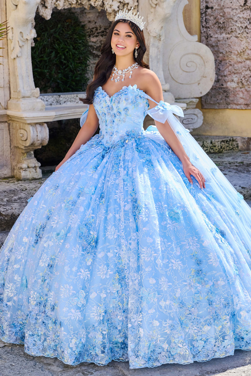 3D Flowers Quince Dress Princesa by Ariana Vara PR30135