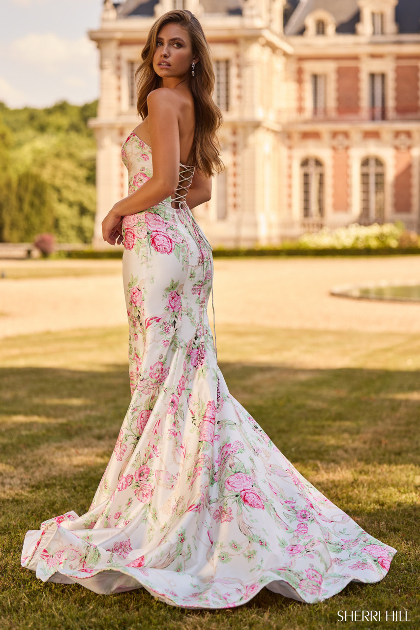chinese dress ladies Sherri Hill 57976 4 / Light Yellow