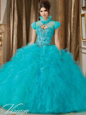 Ruffled Tulle Ball Gown Dress Vizcaya Quinceanera 89113