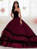 Sweetheart Velvet Quinceanera Collection Ball Gown Dress 26907