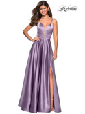 La Femme Prom Dress in Lavender Gray