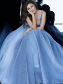 Floral Appliquéd Bodice Prom Dress Jovani 3110