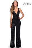 black jumpsuit la femme prom dress 28719