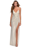 faux-wrap prom dress la femme 28363