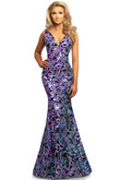 sequin velvet mermaid prom dress johnathan kayne 2106