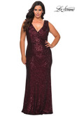 V-neck La Femme Plus Size Prom Dress 28770