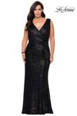 V-neck La Femme Plus Size Prom Dress 28770