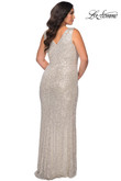 V-neck La Femme Plus Size Prom Dress 28770