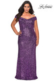 Off The Shoulder La Femme Plus Size Prom Dress 28795 Off The Shoulder La Femme Plus Size Prom Dress 28795