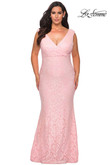 V-neck La Femme Plus Size Prom Dress 28837