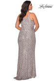 High Neckline La Femme Plus Size Prom Dress 28860