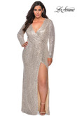 V-neck La Femme Plus Size Prom Dress 28880