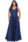 v-neck la femme plus size prom dress 29004