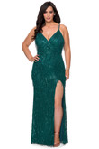 fringe sequin la femme plus size prom dress 29013