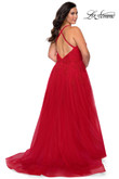 A-line La Femme Plus Size Prom Dress 29021