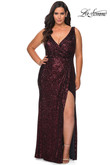 V-neck Plus Size Prom Dress La Femme 29046