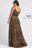 V-neck Print Prom Dress Mac Duggal 67251F