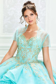 V-neck Princesa Quinceanera Dress PR12003