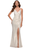 ruched long prom dress la femme 29707