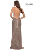 La Femme Prom Dress in Rose Gold