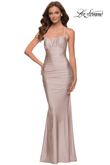 La Femme Prom Dress in Nude La Femme Prom Dress in Nude