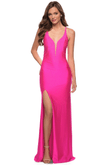 v-neck fitted prom dress la femme 29969