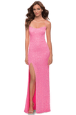 sequin long prom dress la femme 29986