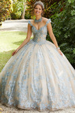 floral embroidered vizcaya quinceanera ball gown 89295