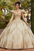 pouf sleeves valentina quinceanera ball gown 34032