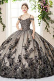 could shoulder quinceanera collection ball gown 26961