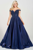 novelty satin ball gown prom dress ellie wilde EW122106