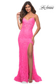 Lace V-Neck La Femme Prom Dress 30171