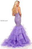 lilac multi organza mermaid gown rachel allan 70176