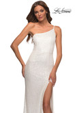 La Femme Prom Dress in White